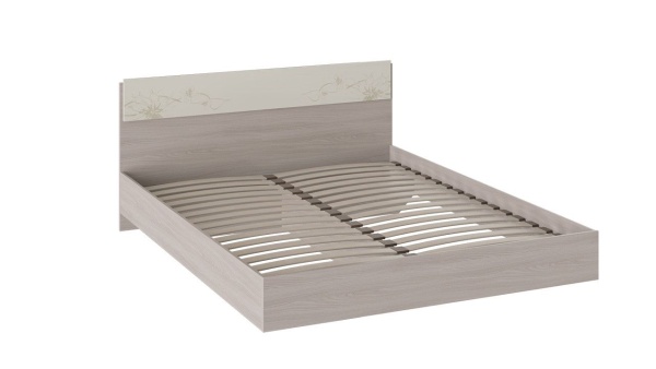 Кровать Мадлен Ясень Шимо/Бежевый Глянец с Рисунком (Спальное Место 1400/1600/1800 х 2000 мм)