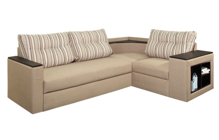 Угловой Диван с Полками Магнолия №2/Разные Цвета Ш-2550 х Г-1860 х В-900 мм