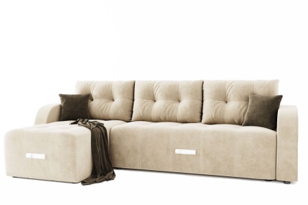 Диван Угловой Сан-Франциско Ножками-Кубышками Ш-2670 х Г-1570 х В-800 мм/Спальное место Ш-1570 х Г-2270 мм