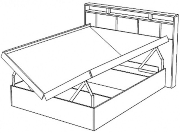 Кровать Фудзи Дуб Венге/Дуб Молочный