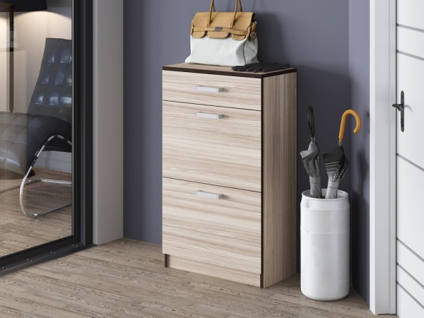 Обувница Ясень Шимо Светлый ЛДСП (Ш-600| В-1003 |Г-320 мм)