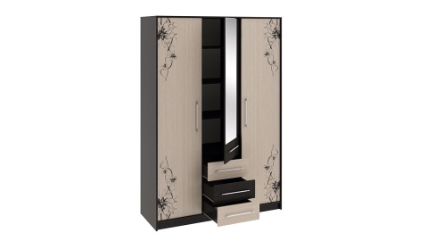 Шкаф-Купе Мадлен Венге Цаво/Дуб Белфорт с Рисунком (Ш-1506 х В-2203 х Г-560 мм)